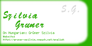 szilvia gruner business card
