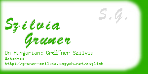 szilvia gruner business card